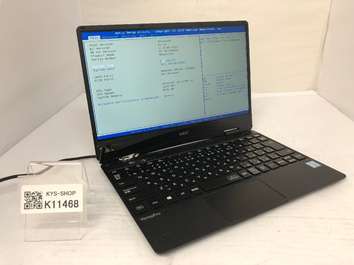 ジャンク/ NEC PC-VKT13HZG4 Intel Core i5-8200Y メモリ8 GB SATA/SSD128 GB 【K11468】拍卖