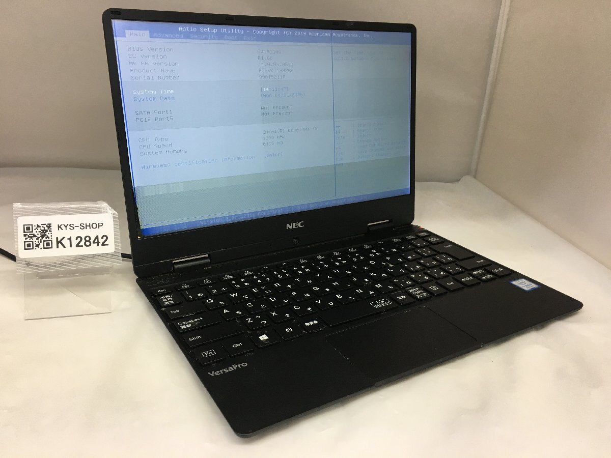 ジャンク/ NEC PC-VKT13HZG5 Intel Core i5-8200Y メモリ8.19GB ストレージ無し 【K12842】拍卖