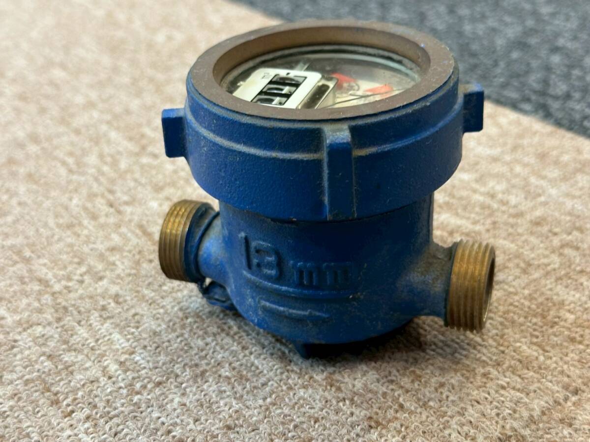 青銅 (砲金) 中古 水道メーター 愛知時計 13mm  指示数187  蓋無し 動作確認済 売り切り!拍卖