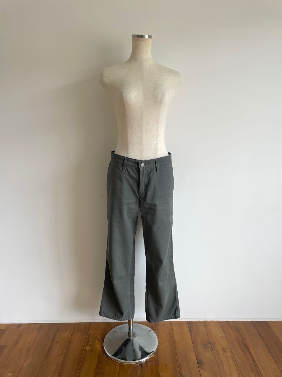 MARGARET HOWELL × EDWIN/マーガレットハウエル×エドウィン/パンツ/9分丈/W29L24/コットン/カーキ/良品美品拍卖