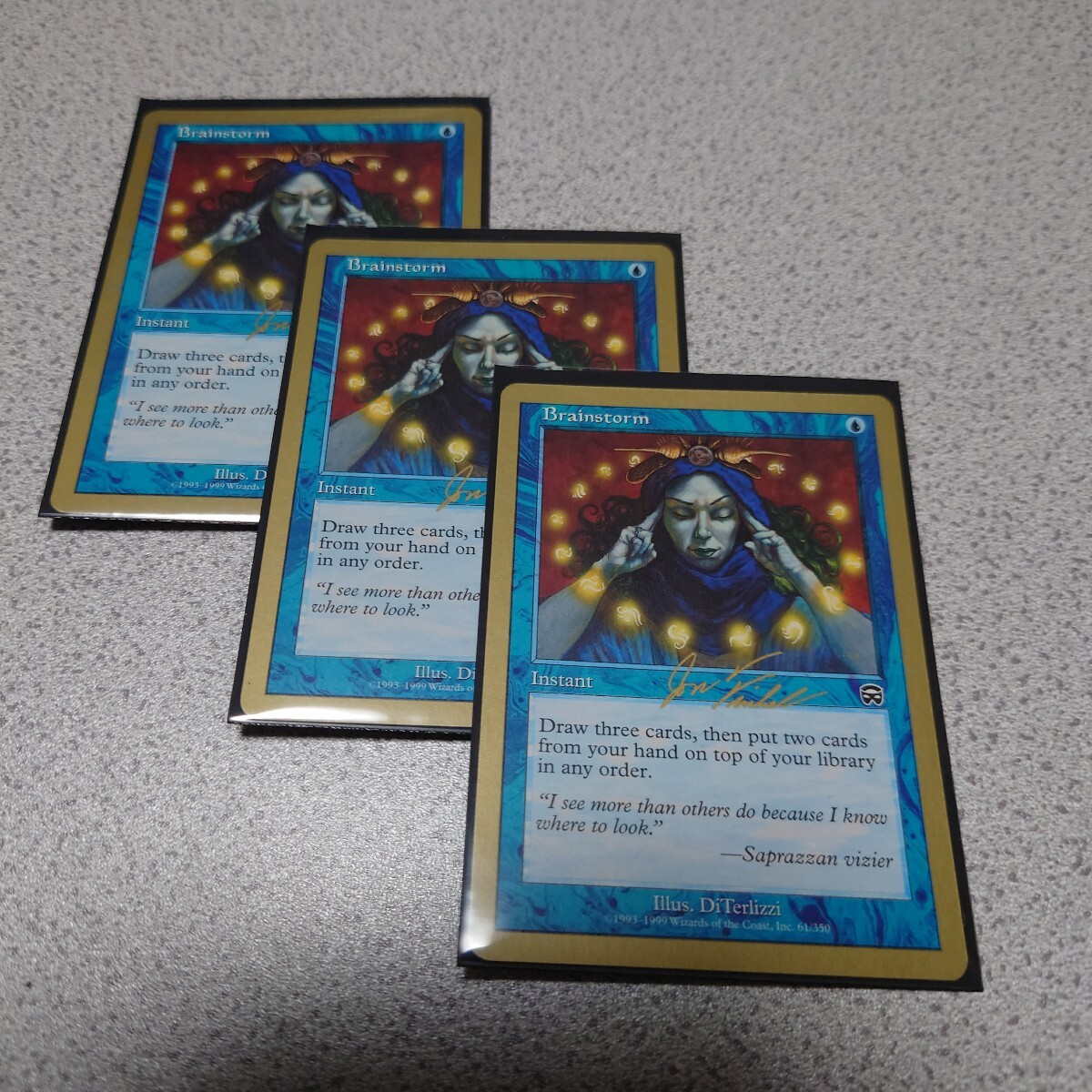 MTG MMQ 渦まく知識 金枠 英語 三枚セット World Champion 即決拍卖