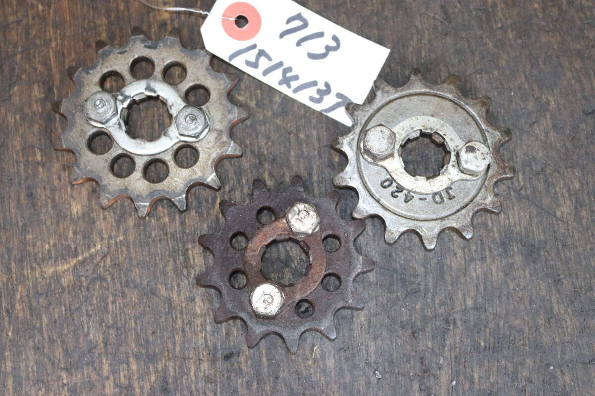 420スプロケ】15,14,13T/713検索モンキーDAXシャリーカブJAZZ拍卖