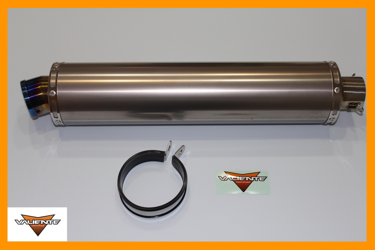 VALIENTE(バリエンテ) 汎用チタンサイレンサー 筒部分90Φ×350mm 差込口60.5Φ用拍卖