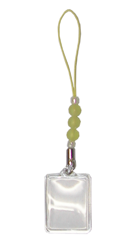 在庫限り ハメパチ 角型ビーズストラップ(イエロー)1個 処分価格 ③拍卖