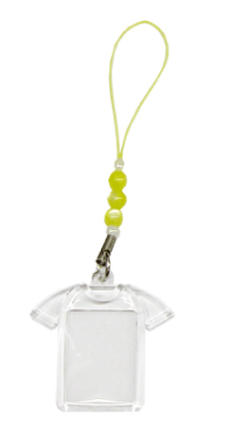 在庫限り ハメパチ Tシャツ型ビーズストラップ(イエロー)1個 処分価格 ④拍卖