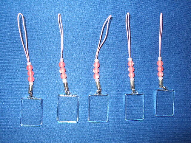 在庫限り ハメパチ 角型ビーズストラップ(ピンク)5個 新品/未使用 ③拍卖
