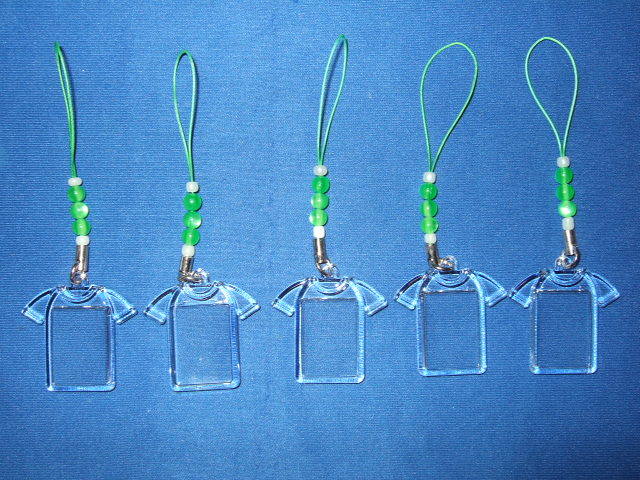 在庫限り ハメパチ Tシャツ型ビーズストラップ(グリーン) 5個 新品/未使用 ④拍卖