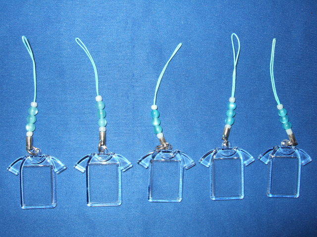 在庫限り ハメパチ Tシャツ型ビーズストラップ(ブルー) 5個 新品/未使用 ④拍卖