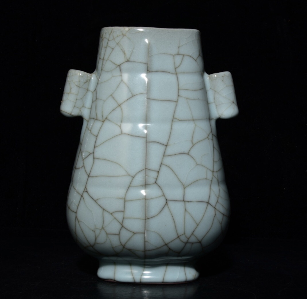 唐物 宋 官窯 貫耳尊 陶芸 磁器 古陶磁器 中国美術品 時代物 D64拍卖