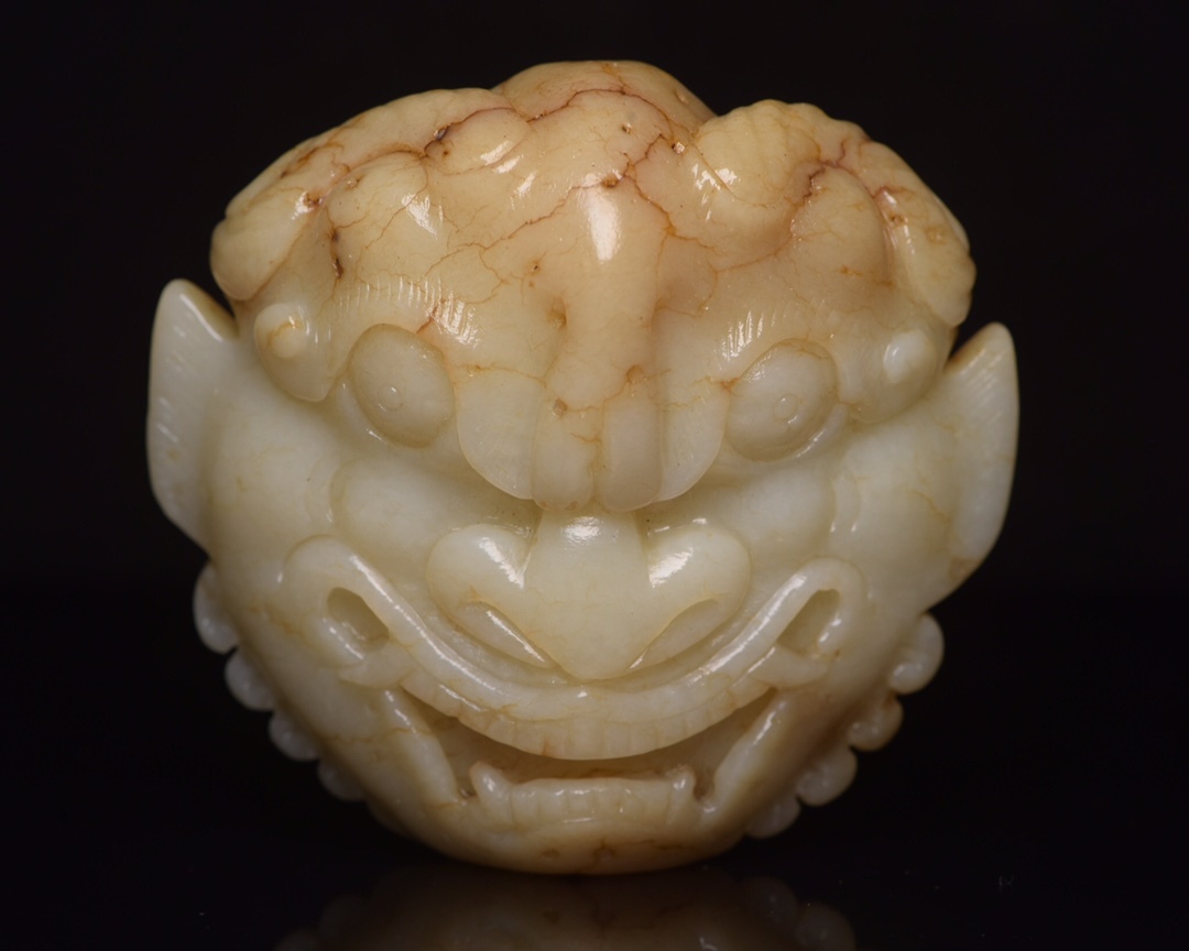 唐物 清 玉彫 和田玉 帶扣 玉質温潤細膩 沁色自然 刀功老道 包漿一流 極細工 古美術品 古美味 骨董品 D64拍卖