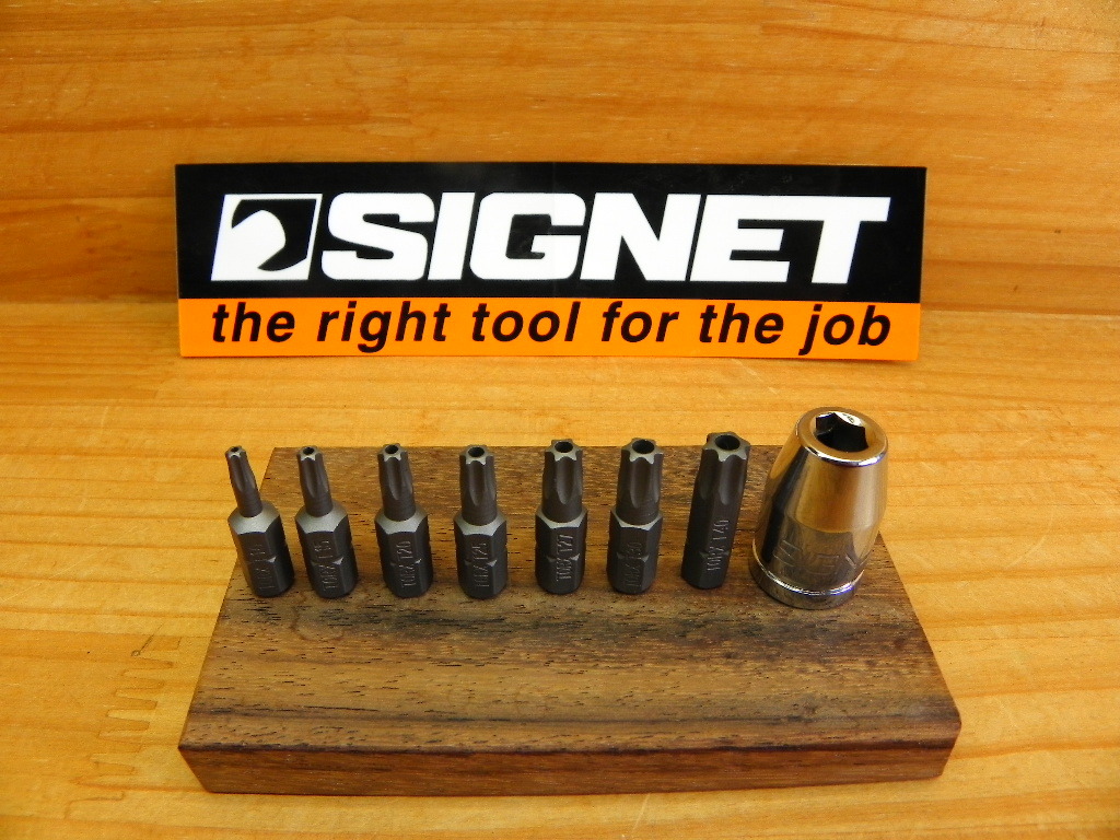シグネット いじり止めトルクス ビット セット 3/8(9.5)sq アダプター付 *T10*T15*T20*T25*T27*T30*T40 SIGNET拍卖