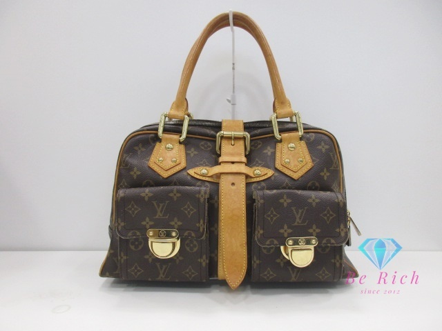 ルイ ヴィトン LOUIS VUITTON ハンドバッグ マンハッタン GM M40025 モノグラム ブラウン 茶 PVC レザー 【中古】【送料無料】 bk9782拍卖