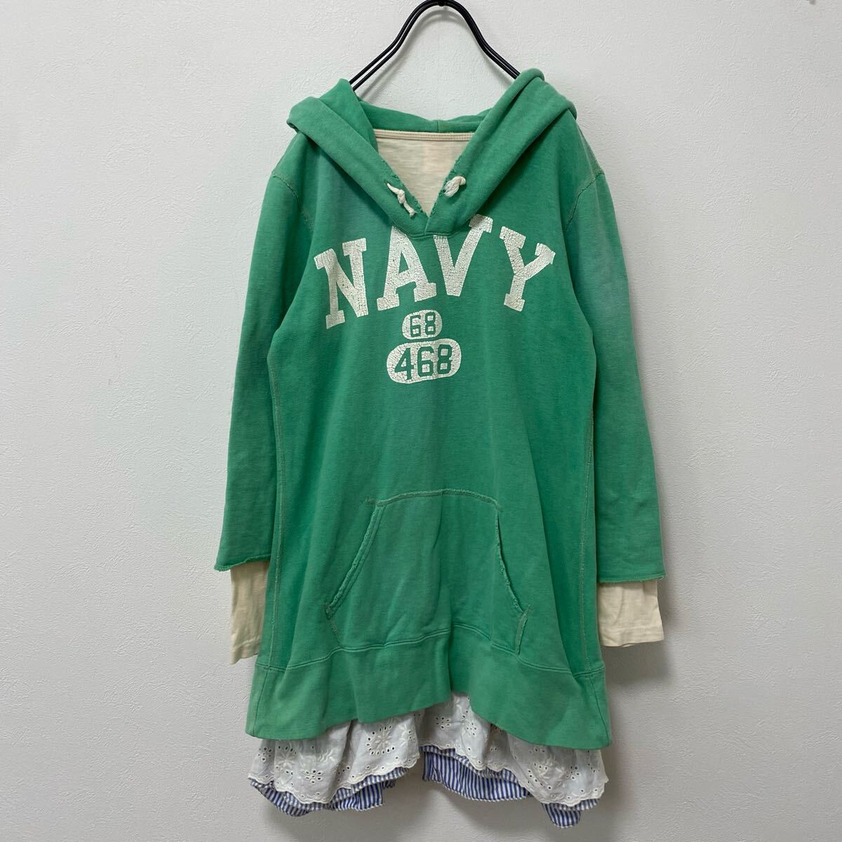 DENIM DUNGAREE ダメージパーカーワンピース 150cm拍卖