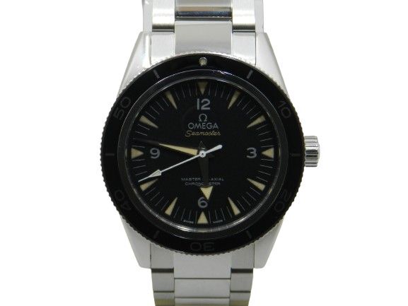 オメガ シーマスター300 OMEGA SEA MASTER 300 17年購入/24年OH済 23330412101001 腕時計 ウォッチ 箱付き 中古品拍卖