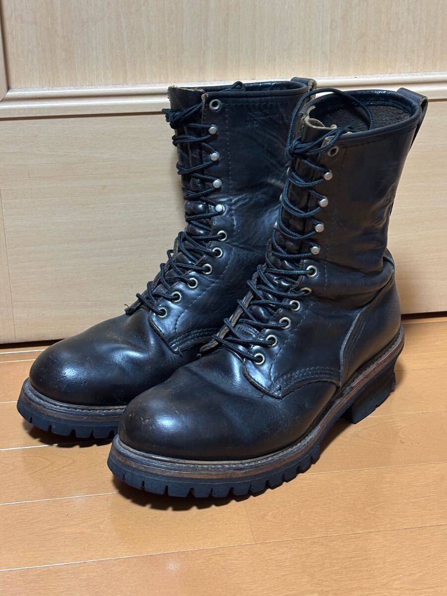 レッドウィング REDWING 2218PT91 ロガー ブーツ 茶芯 ブラック スチールトゥ 編み上げ ブーツ 拍卖