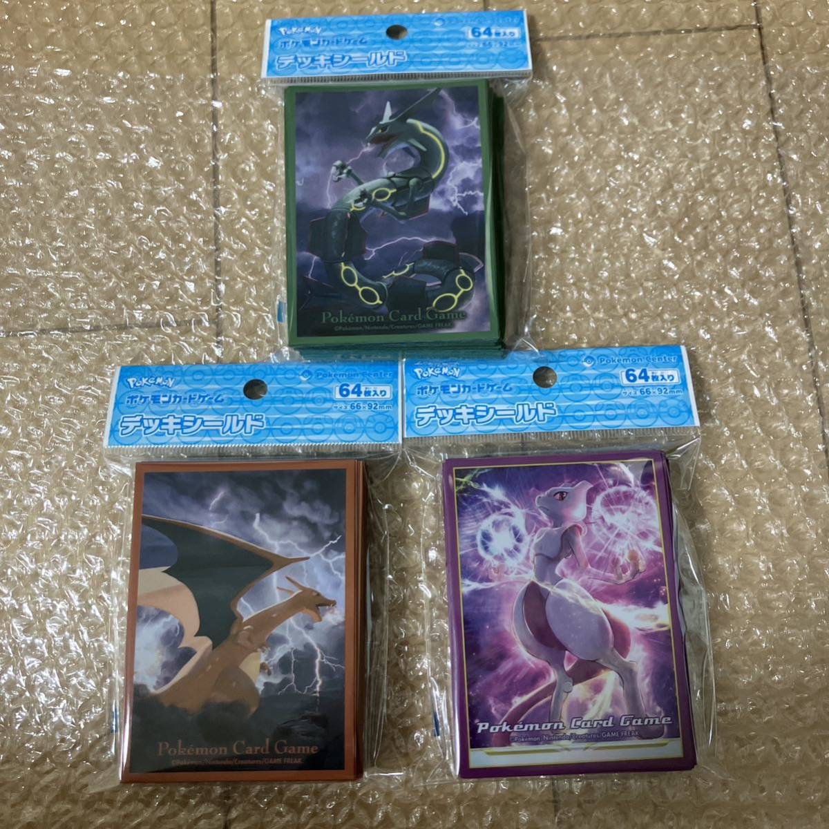 ポケモン ポケモンカード デッキシールド レックウザ リザードン ミュウツー スリーブ 新品 未使用 プレゼント拍卖