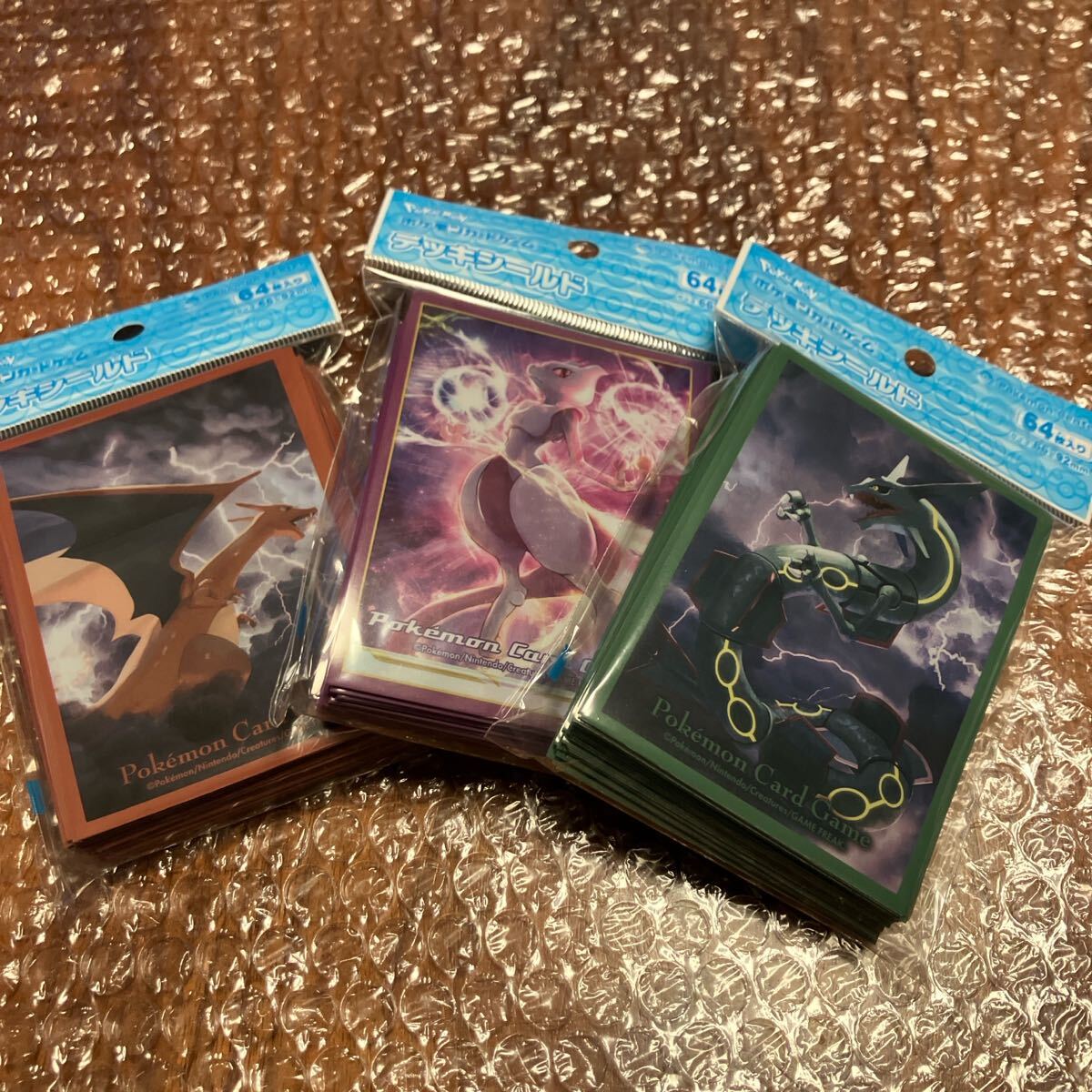 ポケモン デッキシールド レックウザ リザードン ミュウツー スリーブ 新品 ポケモンカード プレゼント拍卖