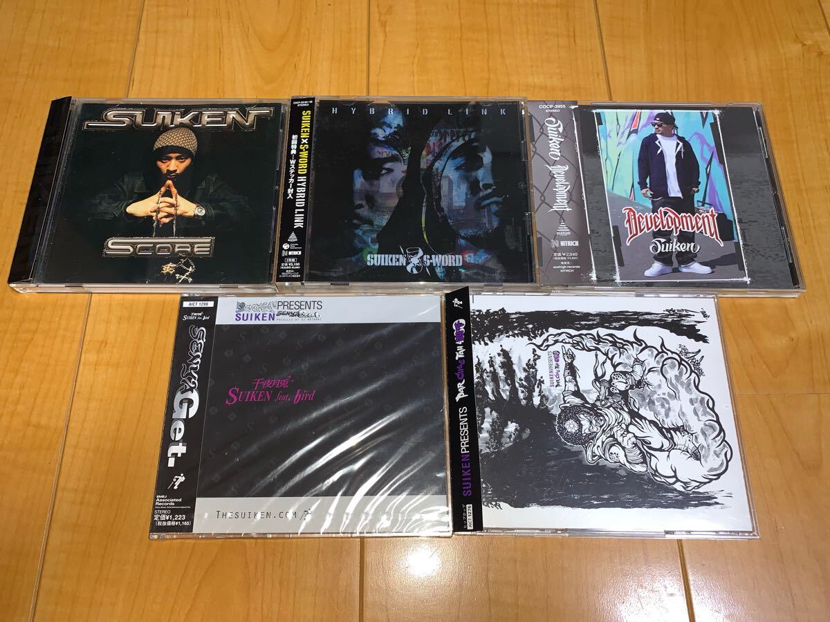 【帯付きCD】SUIKEN 関連アルバム・シングル5作品セット / SCORE / HYBRID LINK / DEVELOPMENT / 千夜月兎 / PAR CHEE TAH 四千 / S-WORD拍卖