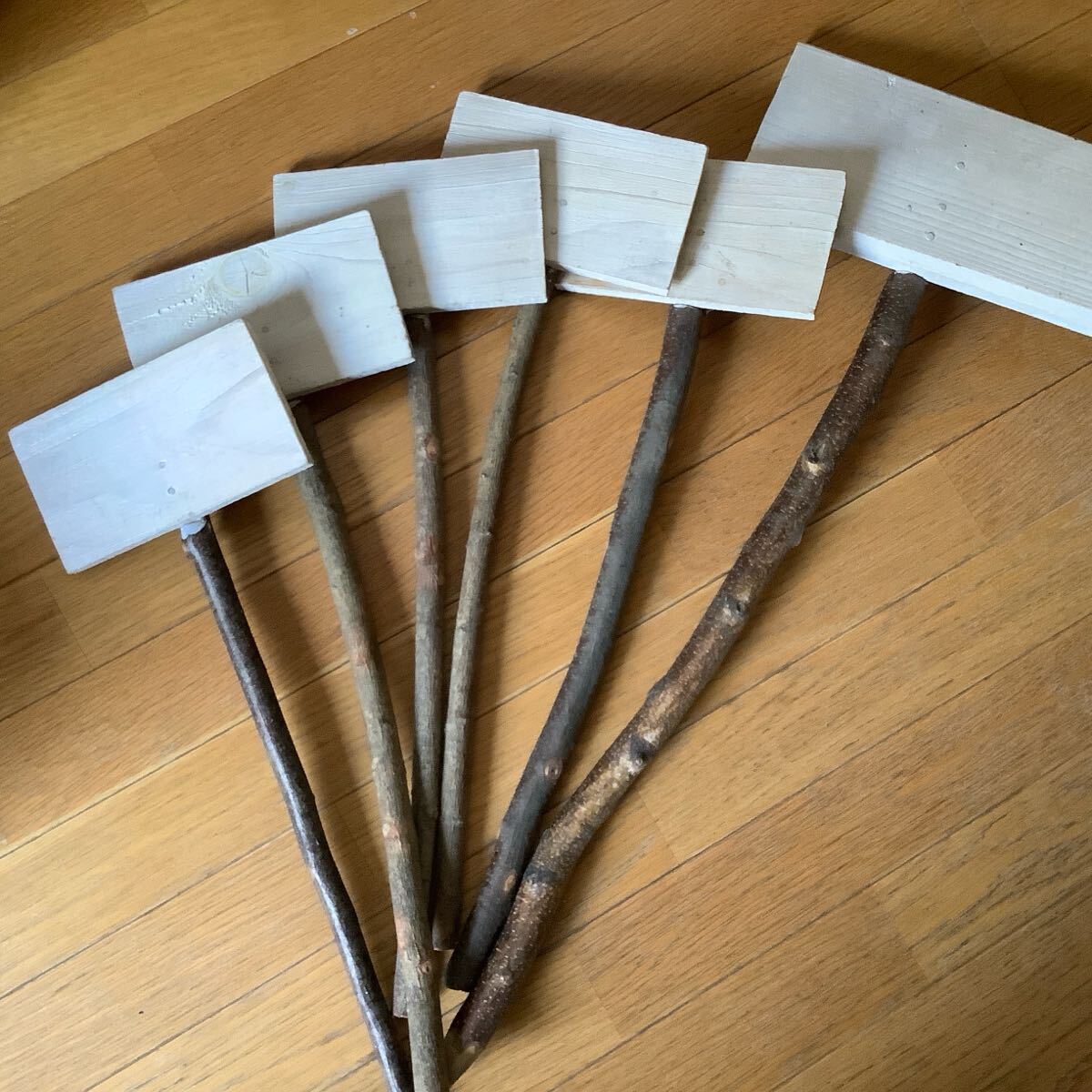 ハンドメイド ガーデニングピック ネームプレート 名札 6本拍卖