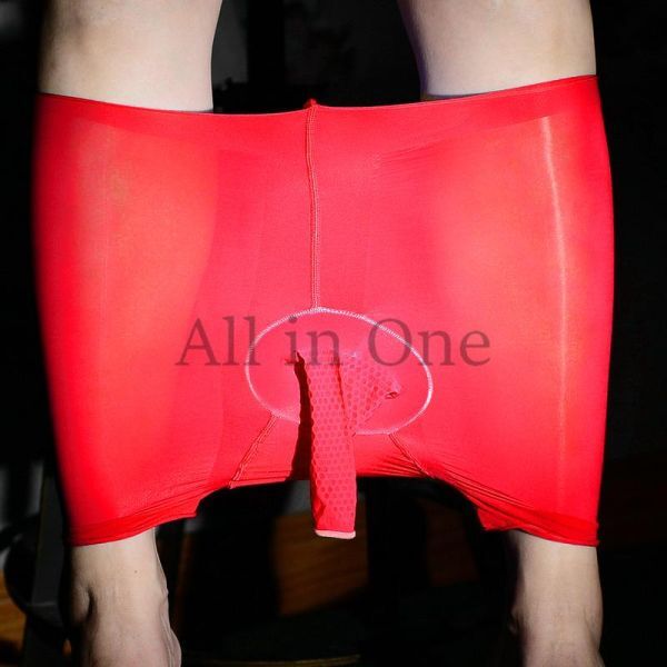 145-393-14 つぶつぶシリコン 竿付き オイリーボクサーパンツ【レッド,F】メンズ 男性 下着 ショーツ ストッキング ランジェリー.2拍卖