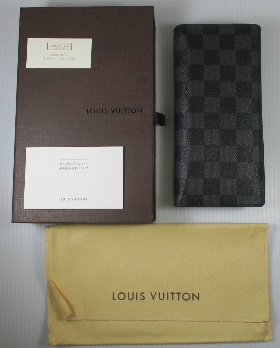 BA-15 ルイ・ヴィトン LOUIS VUITTON ポルトフォイユ・ブラザ 長財布 N62665 ダミエ・グラフィット キャンバス 極美品 拍卖