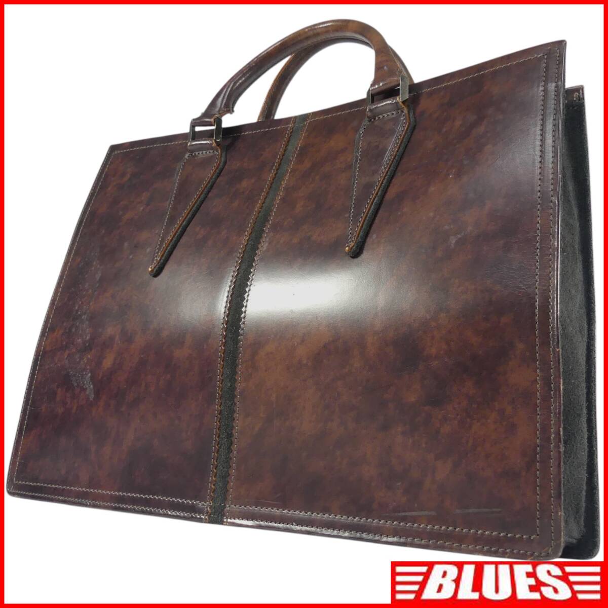 即決★DRAWER★レザー ブリーフケース ビジネスバッグ 茶 日本製 トートバッグ ビジネス A4収納 メンズ ドロワー拍卖