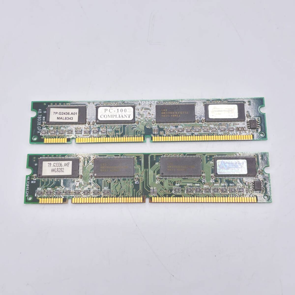 Apacer DIMM PC100 (32MB? 64MB? 不明) x 2枚組 メモリ ジャンク品 04522596拍卖