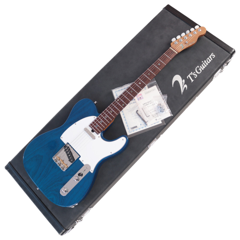 【中古】 エレキギター T’s Guitars TL-22 Custom Trans Blue Ashボディー テレキャスタースタイル ティーズギター拍卖