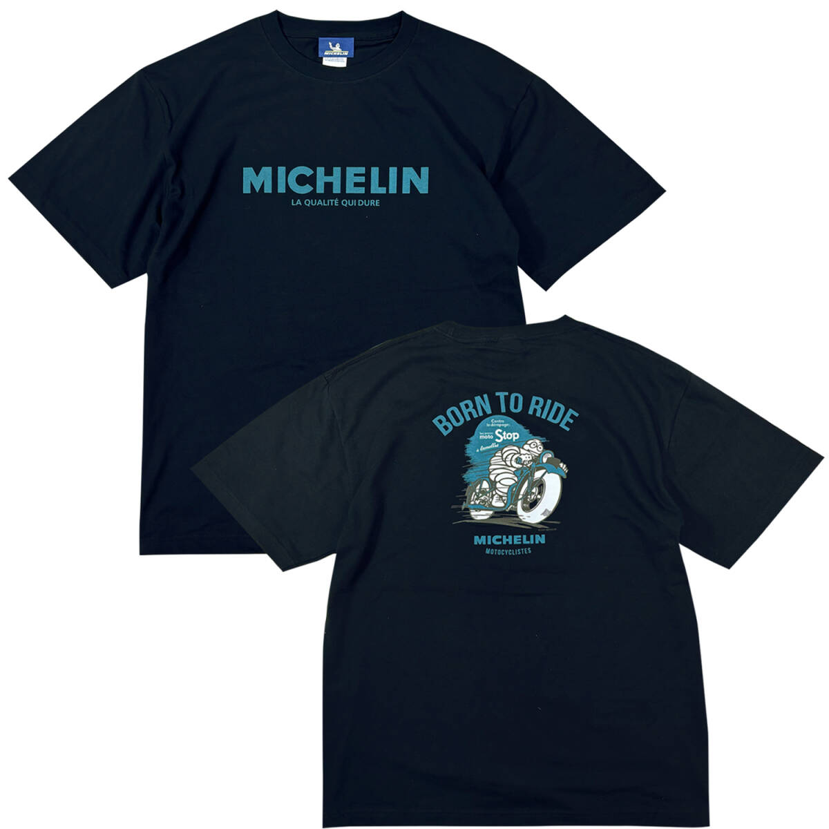 ミシュラン Tシャツ Michelin T-Shirt バイク乗り ミシュランマン ビブ ビバンダム バイク バイク柄 ミシュラン ロゴ オフィシャル 半袖 L拍卖