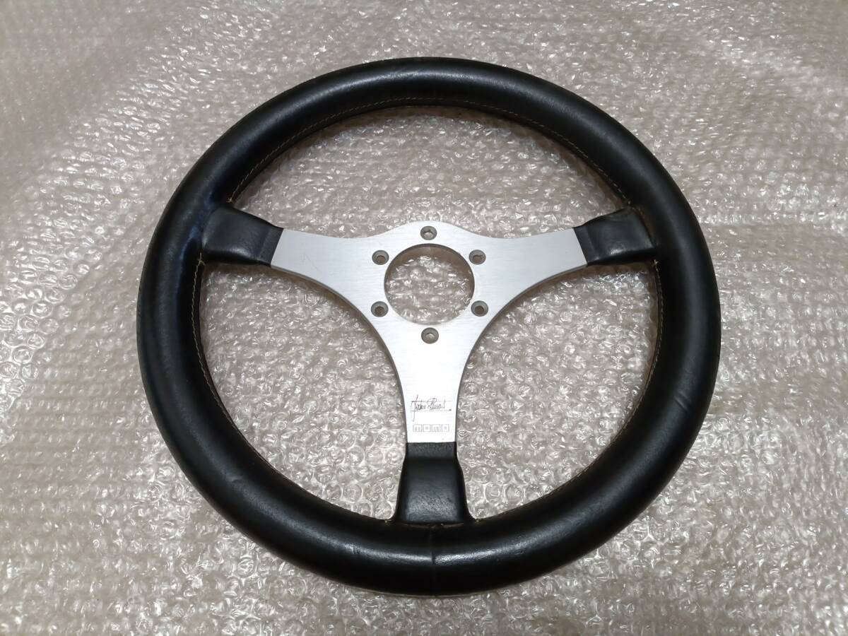 MOMO Jackie Stewart ジャッキースチュワート ヴィンテージ レザー ステアリング 旧車 フラット シグネチャーシリーズ モモ拍卖