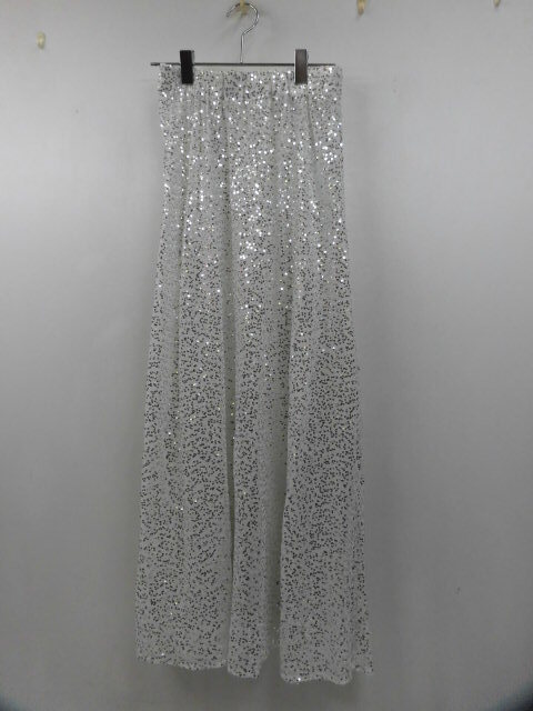 RAGE BLUE レイジブルー RBL05164AD スパンコール シースルー ロングスカート ウエストゴム サイズ調節紐付き ホワイト 白 フリーサイズ拍卖