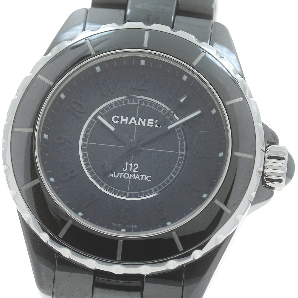シャネル CHANEL H3829 J12 インテンスブラック 自動巻き メンズ 良品 _877264拍卖