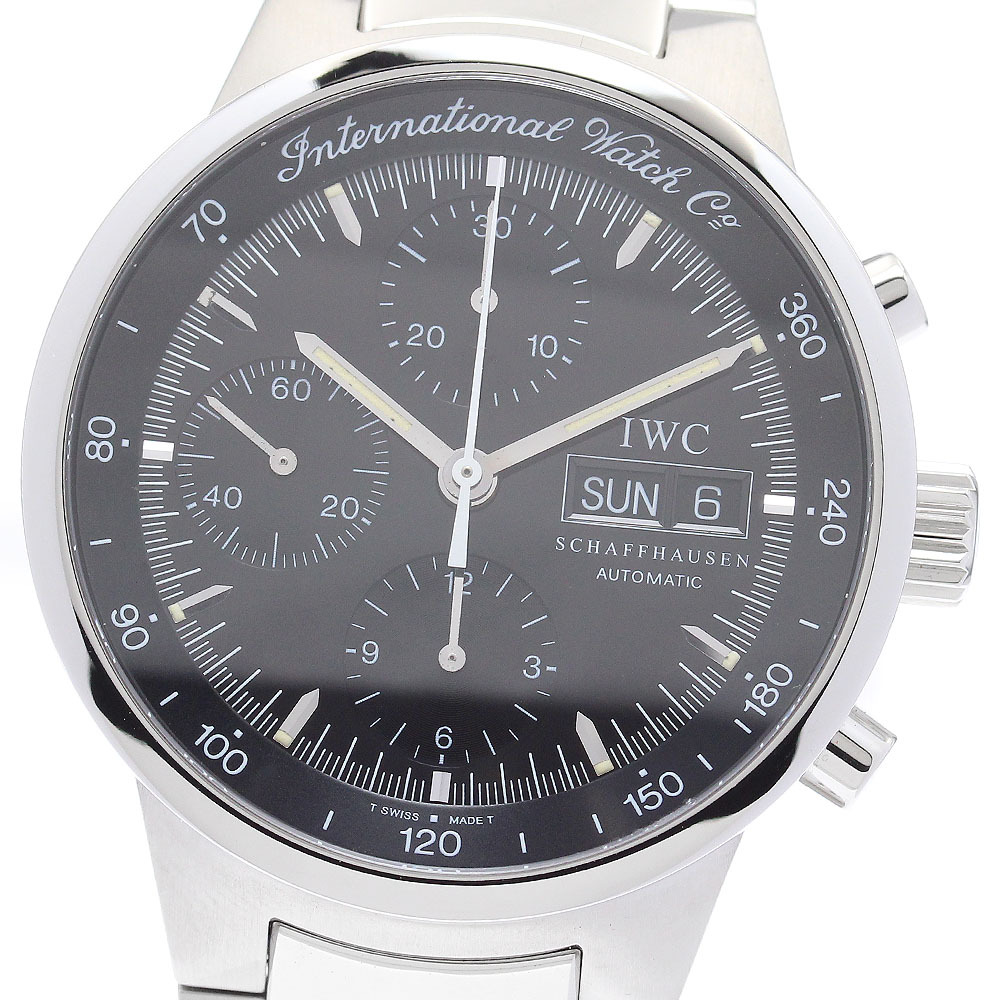 IWC IWC SCHAFFHAUSEN IW370708 GST クロノグラフ デイデイト 自動巻き メンズ 良品 保証書付き_879000【ev15】拍卖