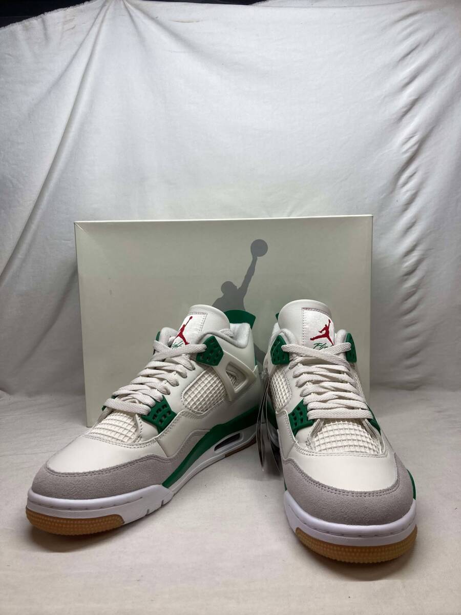 ■未使用 Nike SB AJ 4 Retro SP Pine Green ナイキ エアジョーダン レトロ パイングリーン US8.5 26.5cm DR5415-103 ●250420拍卖