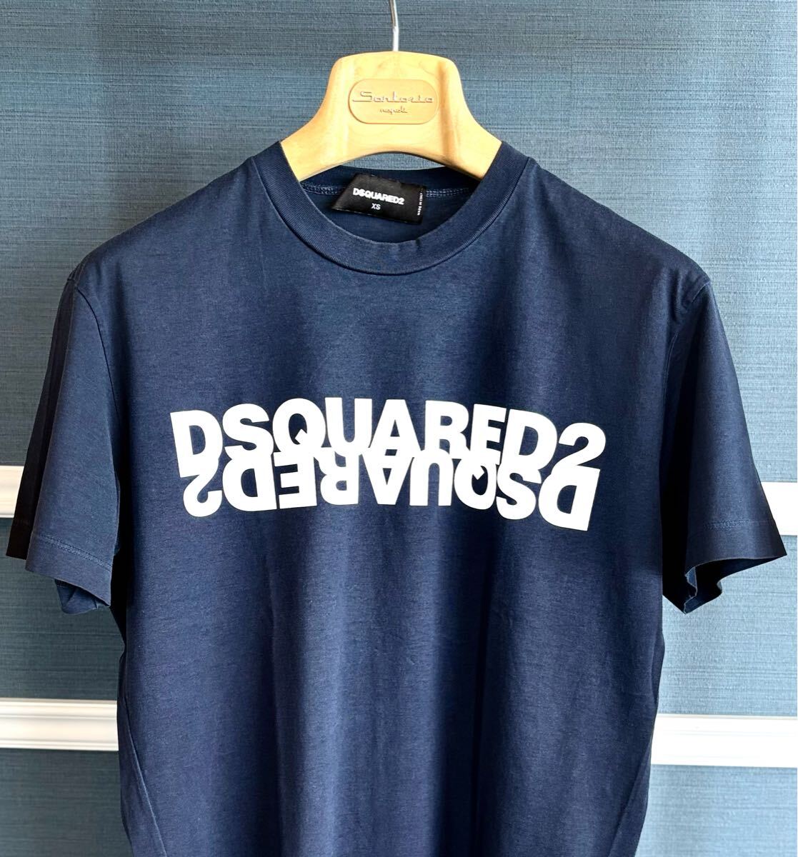 ディースクエアード(Dsquared)Tシャツ、半袖、ネイビー、サイズXS、本物拍卖
