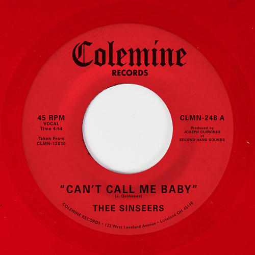 THEE SINSEERS / CAN'T CALL ME BABY / TAKE A CHANCE (LTD / OPAQUE RED VINYL) (7)拍卖