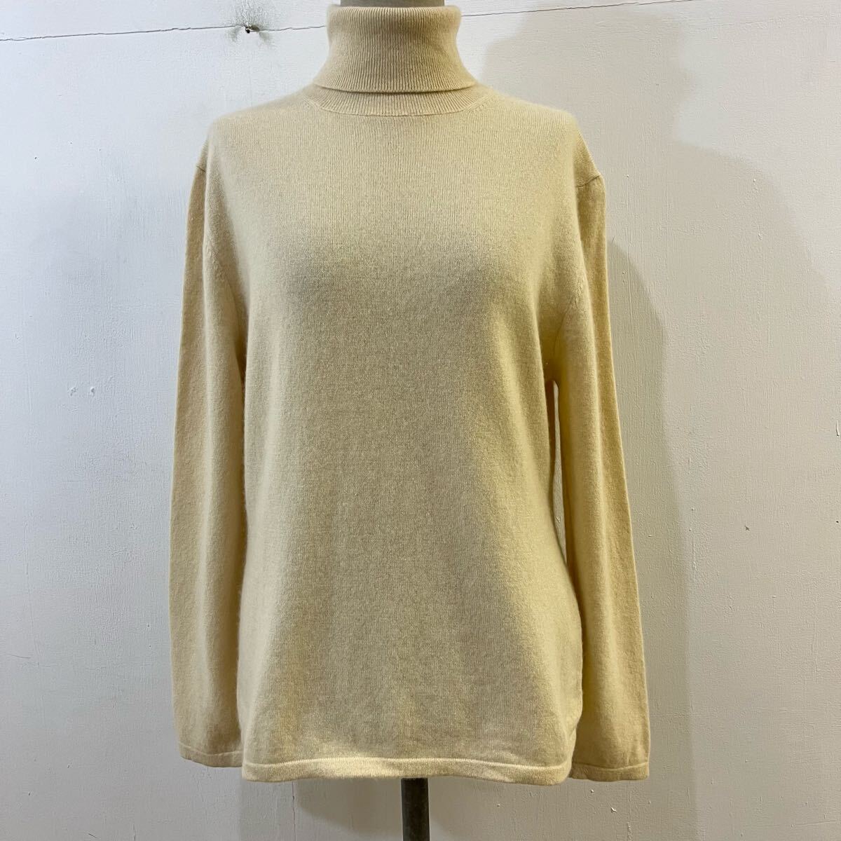 TSE カシミヤニット カシミヤセーター ハイネック タートルネック ナチュラル 生成り 極上 cashmere100%【レターパックプラス郵送可】V拍卖