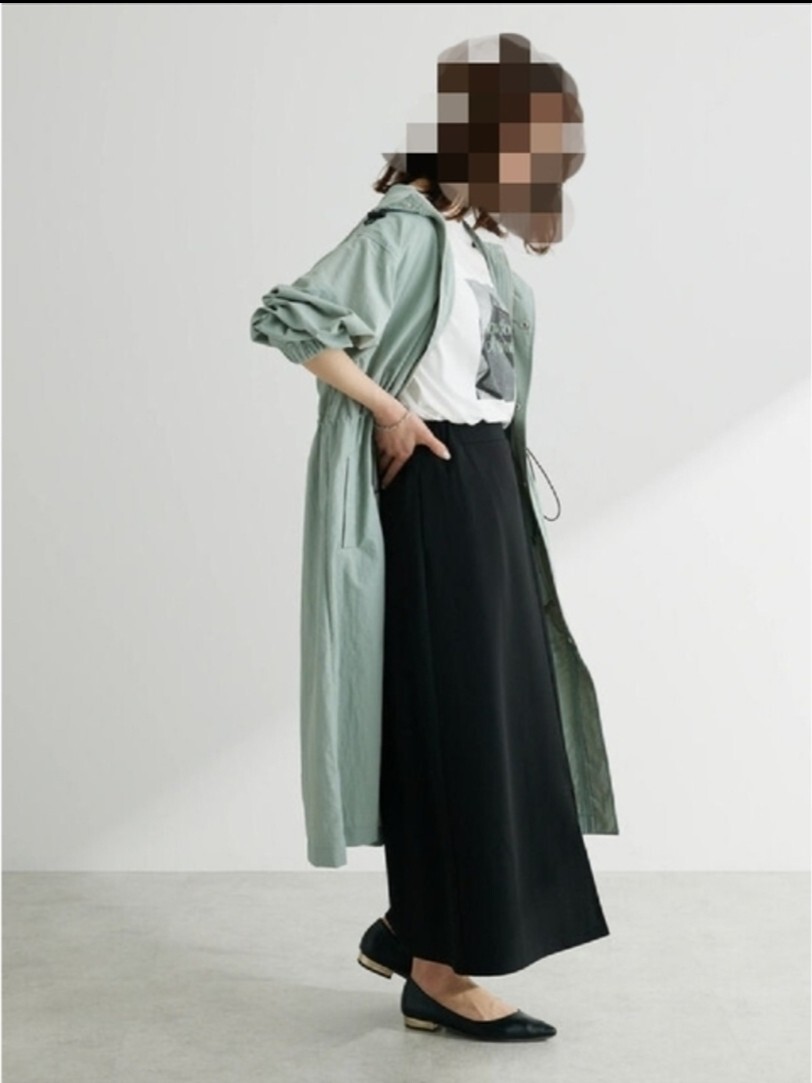 Green Parks フーデットロングコート F ブルーグリーン拍卖