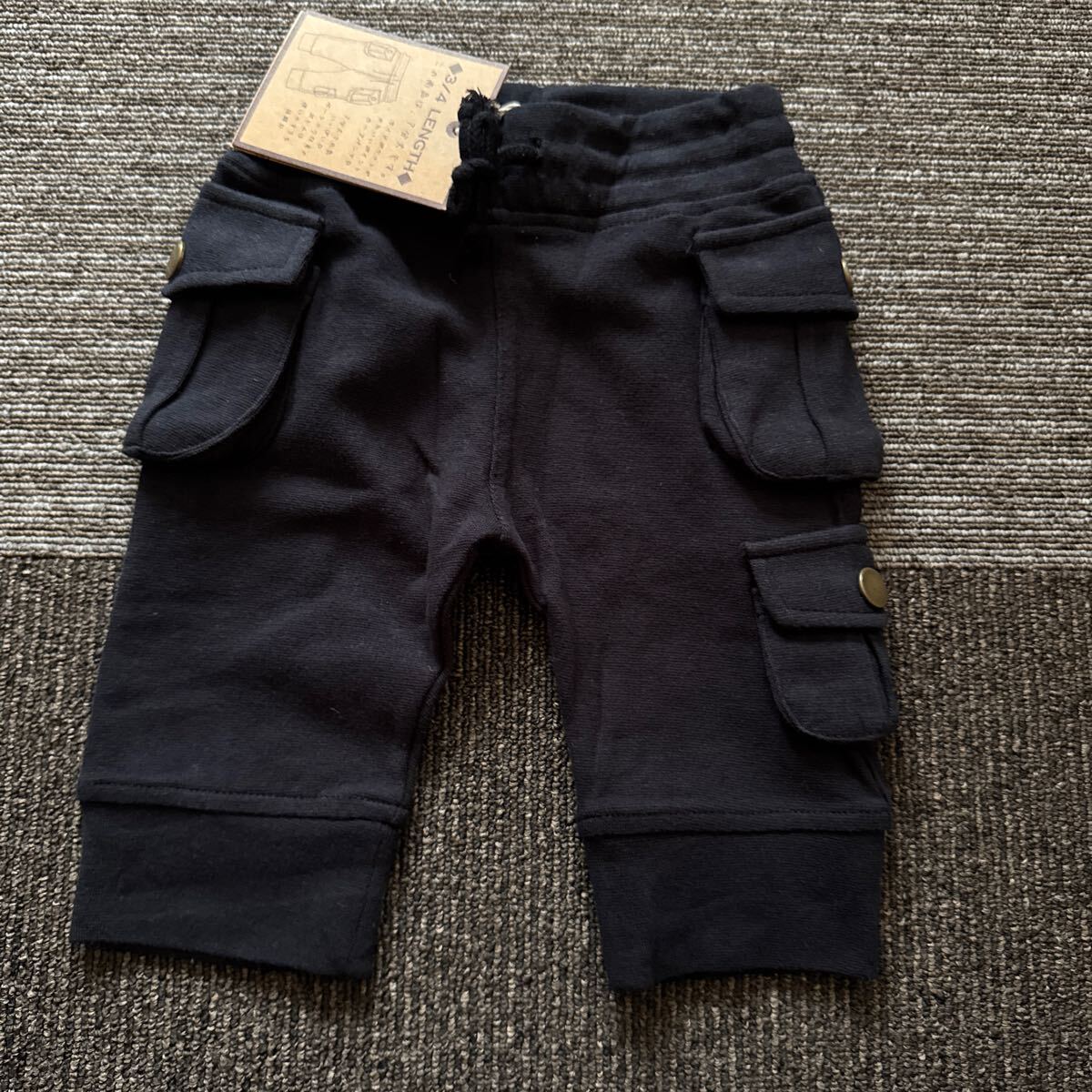 【81】パンツ 90㎝ ブラック 黒 シンプル ウエストゴム拍卖