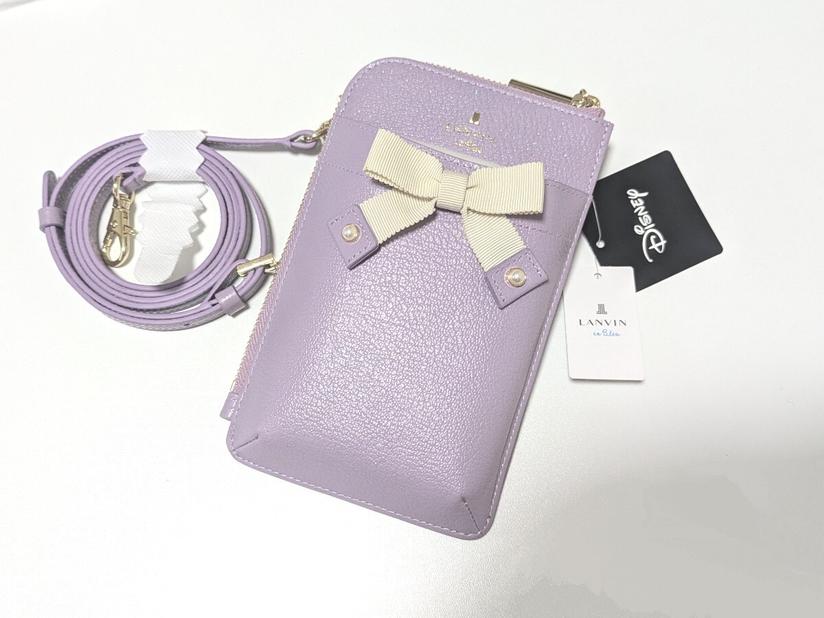 ランバンオンブルー LANVIN en Blue ショルダーケースディズニーコラボ ラプンツェル パープル レディース スマホショルダー拍卖
