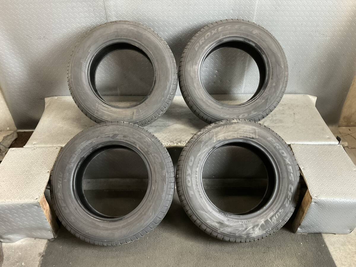 B35★ タイヤ4本セット 175/80R15 トーヨー PROXES CF2 SUV 23年44週 残り溝6.5㎜(7分山以上)★拍卖
