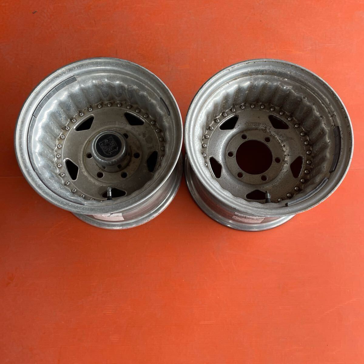 深リム CENTER LINE センターライン 15×10Jー50(実測) PCD139.7-6穴 ハブ径約110mm アルミホイール2本セット拍卖