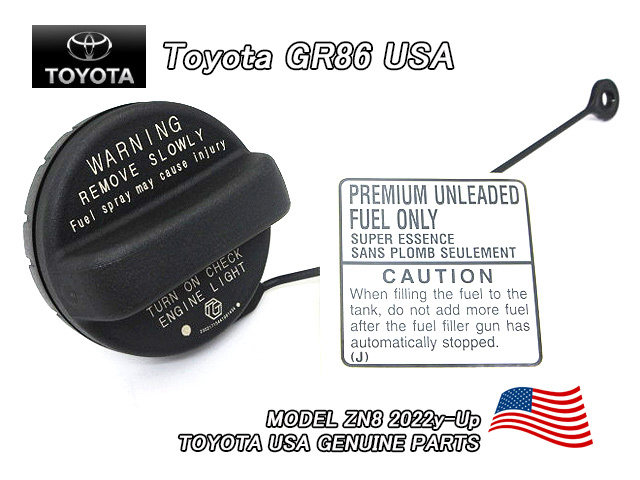 トヨタGR86/TOYOTA/ZN8ハチロク純正USフューエルキャップ(ラベル付)/USDM北米仕様USAガスキャップ英文字注意書きガソリンキャップFuel.Cap拍卖