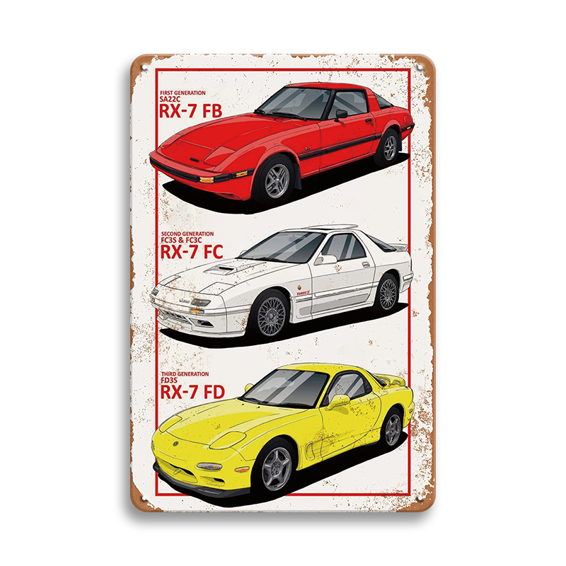 ★★RX-7★★ マニアックなバイク・車 関連看板多数あり ★大型看板専門店拍卖