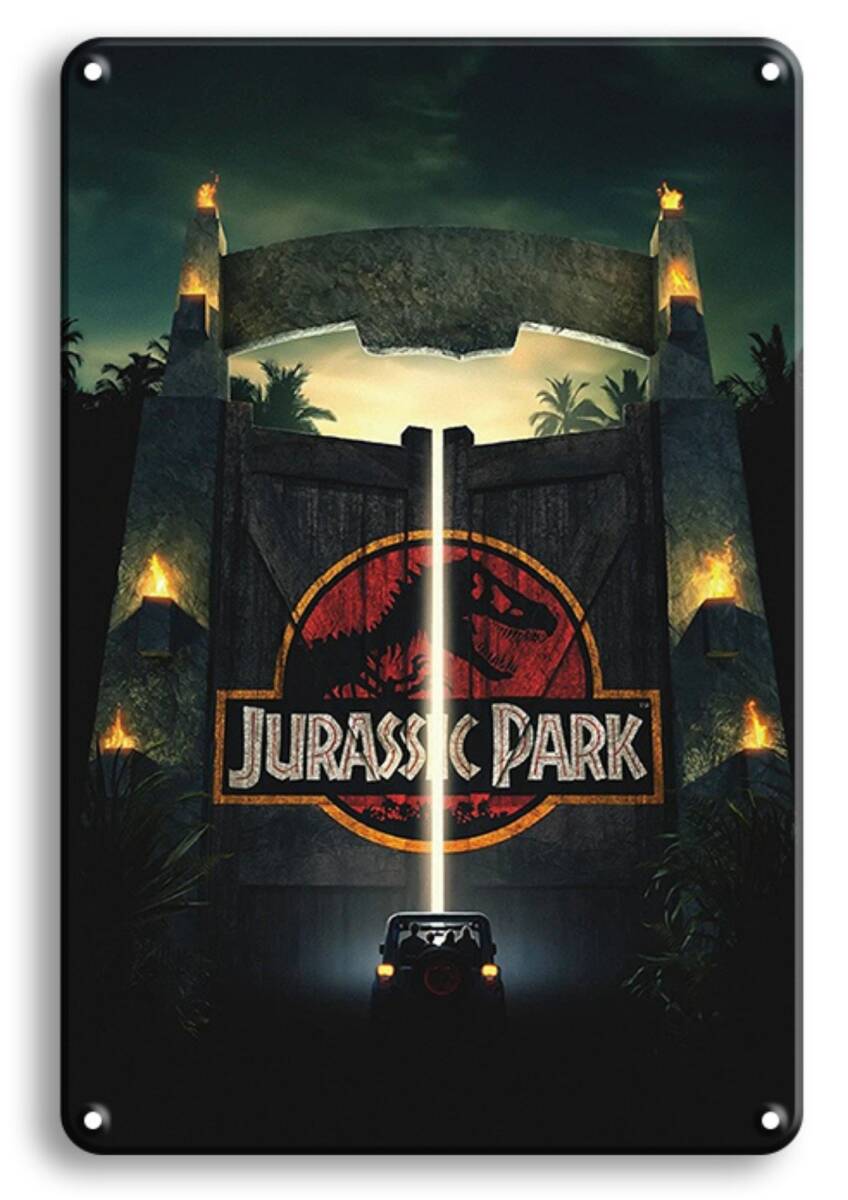 BIGサイズ! 60cm×40cm ★★映画シリーズ ジュラシックパーク★★大型看板専門店★メタル看板拍卖