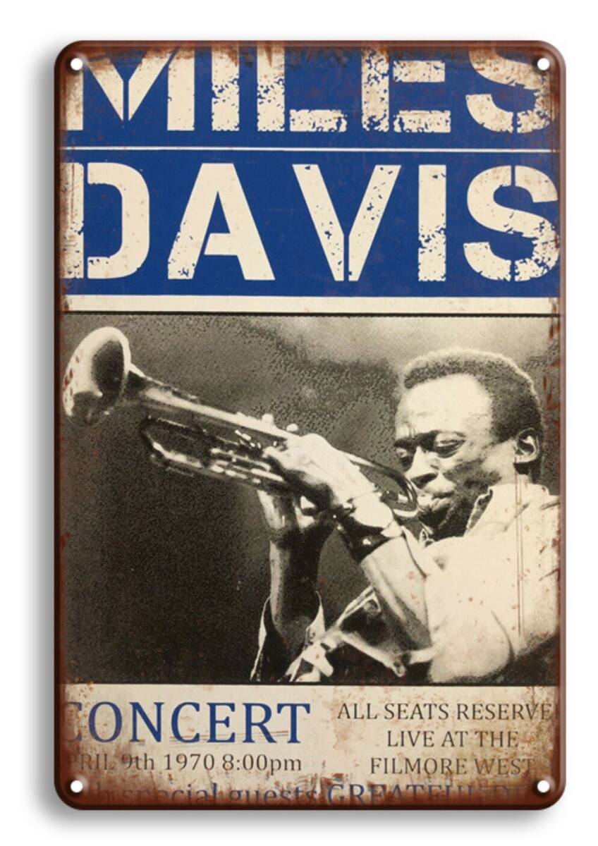 BIGサイズ!! 60cm×40cm ★★ジャズシリーズ マイルス・デイヴィス★★ 大型看板専門店拍卖