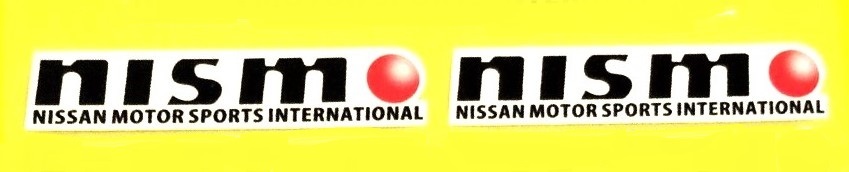 数量限定セール品 NISMO NISSAN MOTOR SPORTS INTERNATIONAL 白系 ロゴ 2セット ステッカー拍卖
