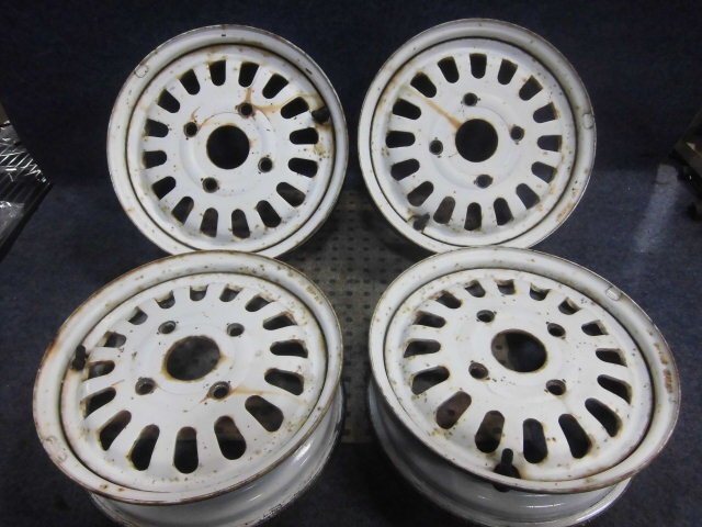 12x3.50B 4Hx114.3 ハブ径約58㎜ 鉄ホイール 4本セット 114.3用【個人名宅配送不可】12x3.5J拍卖