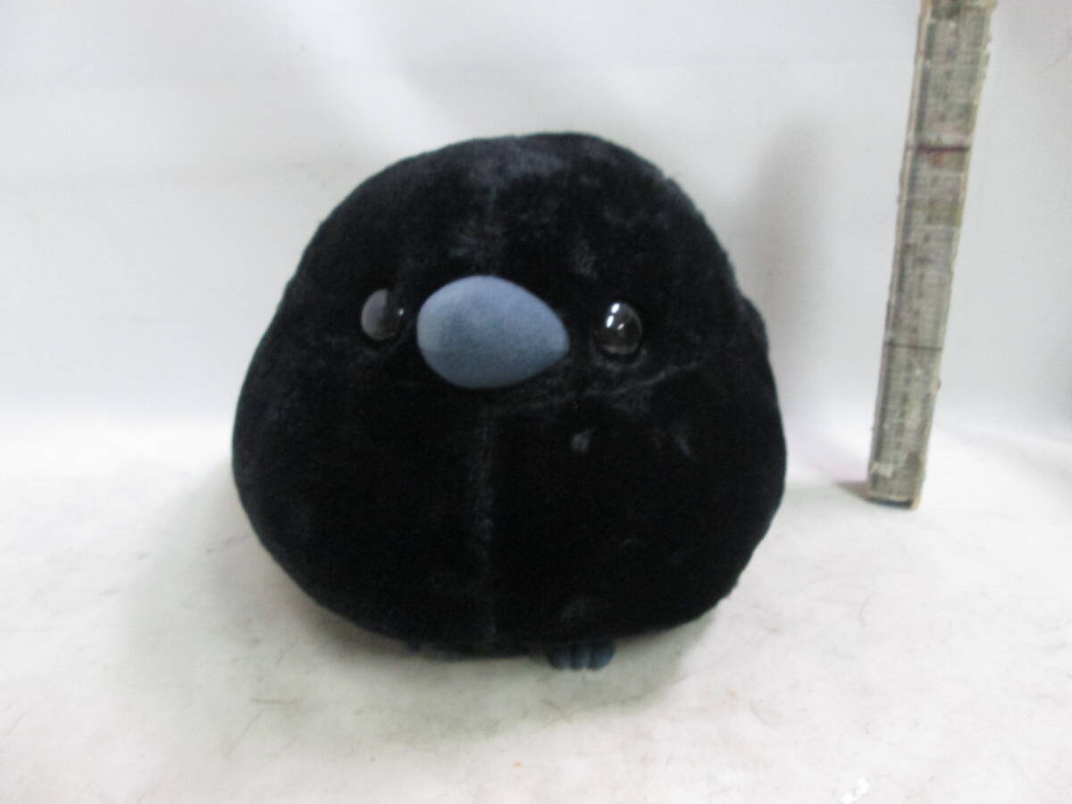 ふくふくカラス 羽根ぱたぱた 羽が動く ぬいぐるみ テストOK H23cm 送料は商品説明欄に記入拍卖