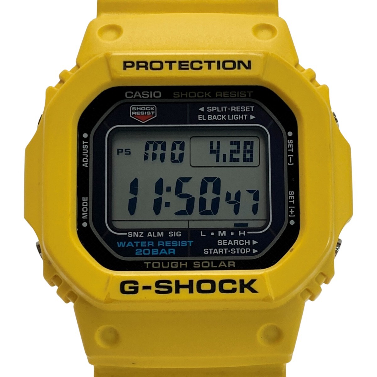 ☆☆ CASIO カシオ G-SHOCK デジタル G-5600A-9JF イエロー ソーラー メンズ 腕時計 やや傷や汚れあり拍卖